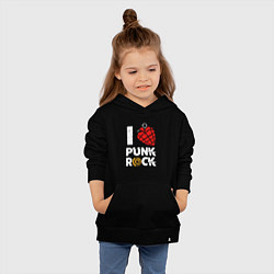 Толстовка детская хлопковая I LOVE PUNK ROCK, цвет: черный — фото 2