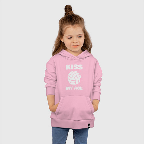 Детская толстовка-худи Kiss - My Ace / Светло-розовый – фото 4