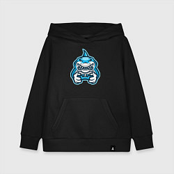 Толстовка детская хлопковая Shark player, цвет: черный