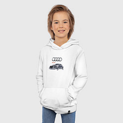 Толстовка детская хлопковая Audi Germany Car, цвет: белый — фото 2