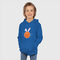 Толстовка детская хлопковая Basketball Bunny, цвет: синий — фото 2