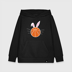 Толстовка детская хлопковая Basketball Bunny, цвет: черный