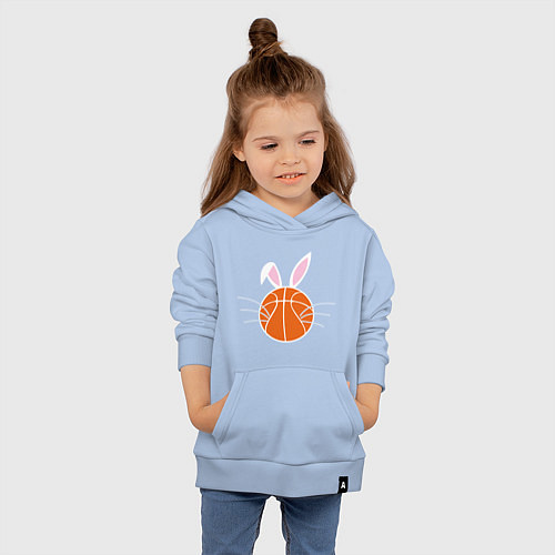 Детская толстовка-худи Basketball Bunny / Мягкое небо – фото 4