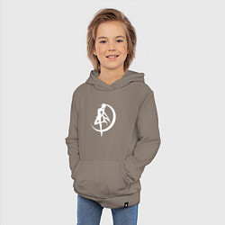 Толстовка детская хлопковая Сейлор на фоне месяца, цвет: утренний латте — фото 2