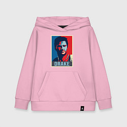 Толстовка детская хлопковая Uncharted Drake, цвет: светло-розовый