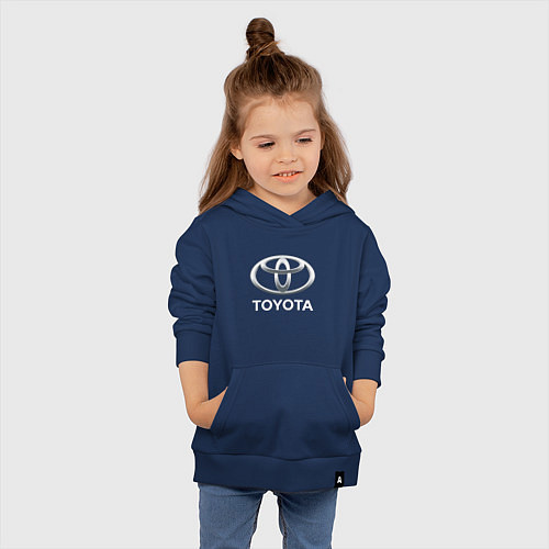 Детская толстовка-худи TOYOTA 3D Logo / Тёмно-синий – фото 4