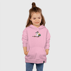 Толстовка детская хлопковая Девушка фотограф за работой, цвет: светло-розовый — фото 2