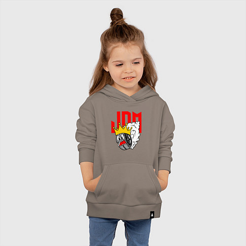 Детская толстовка-худи JDM Wheel King / Утренний латте – фото 4