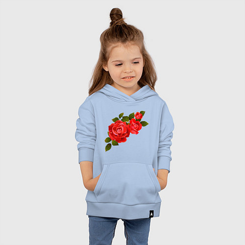 Детская толстовка-худи Алые розочки / Мягкое небо – фото 4
