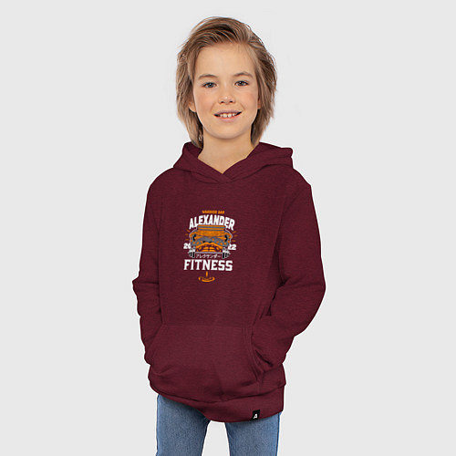 Детская толстовка-худи АЛЕКСАНДР ЖЕЛЕЗНЫЙ КУЛАК ELDEN RING / Меланж-бордовый – фото 3