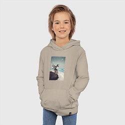 Толстовка детская хлопковая Snipes at the Shore, цвет: миндальный — фото 2