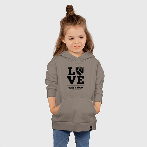 Детская толстовка-худи West Ham Love Классика / Утренний латте – фото 4
