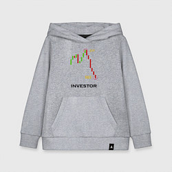 Толстовка детская хлопковая Investor, цвет: меланж