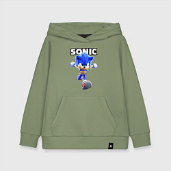 Толстовка детская хлопковая Sonic the Hedgehog 2, цвет: авокадо