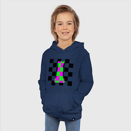 Детская толстовка-худи Ладья / Тёмно-синий – фото 3