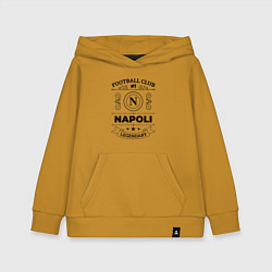 Толстовка детская хлопковая Napoli: Football Club Number 1 Legendary, цвет: горчичный