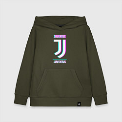 Детская толстовка-худи Juventus FC в стиле Glitch