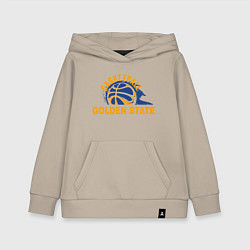 Толстовка детская хлопковая Golden State Basketball, цвет: миндальный