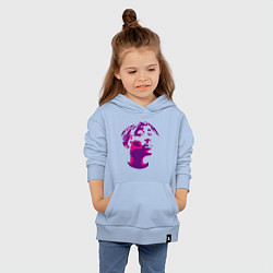 Толстовка детская хлопковая 2pac in pink, цвет: мягкое небо — фото 2