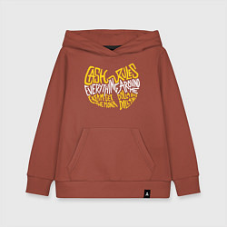 Толстовка детская хлопковая CREAM Wu-Tang, цвет: кирпичный