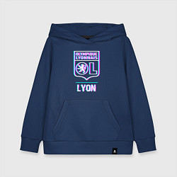 Детская толстовка-худи Lyon FC в стиле Glitch