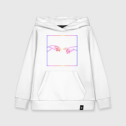 Толстовка детская хлопковая Неоновый Ренессанс, цвет: белый