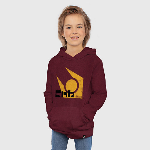 Детская толстовка-худи City 17 - half life / Меланж-бордовый – фото 3