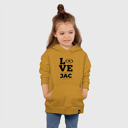 Детская толстовка-худи JAC Love Classic / Горчичный – фото 4