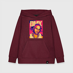 Толстовка детская хлопковая DMX Style, цвет: меланж-бордовый