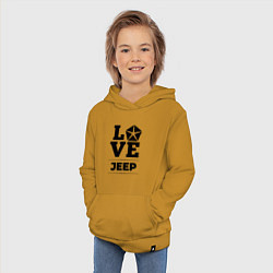 Толстовка детская хлопковая Jeep Love Classic, цвет: горчичный — фото 2