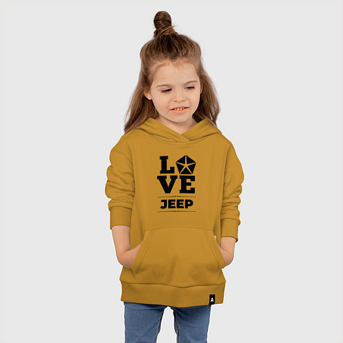 Детская толстовка-худи Jeep Love Classic / Горчичный – фото 4