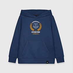 Толстовка детская хлопковая Лого Everton и надпись legendary football club, цвет: тёмно-синий