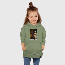 Толстовка детская хлопковая Капибарыня на коне, цвет: авокадо — фото 2