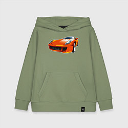 Толстовка детская хлопковая Прокачу с ветерком, цвет: авокадо