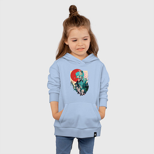 Детская толстовка-худи Аяка самурай - Геншин Импакт / Мягкое небо – фото 4