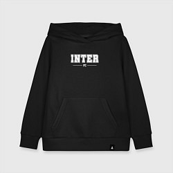 Толстовка детская хлопковая Inter football club классика, цвет: черный