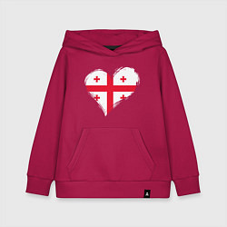 Толстовка детская хлопковая Сердце - Грузия, цвет: маджента