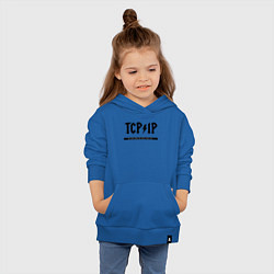 Толстовка детская хлопковая TCPIP Connecting people since 1972, цвет: синий — фото 2