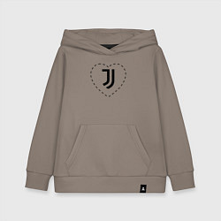 Детская толстовка-худи Лого Juventus в сердечке