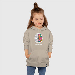 Толстовка детская хлопковая Creative Brain, цвет: миндальный — фото 2