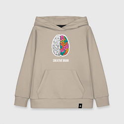 Толстовка детская хлопковая Creative Brain, цвет: миндальный