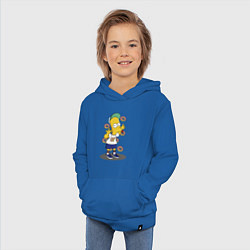 Толстовка детская хлопковая Барт Симпсон показывает язык, цвет: синий — фото 2