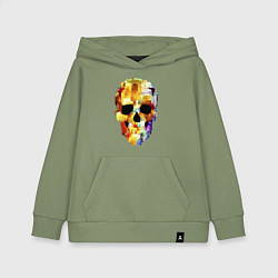 Детская толстовка-худи Color skull - sketch