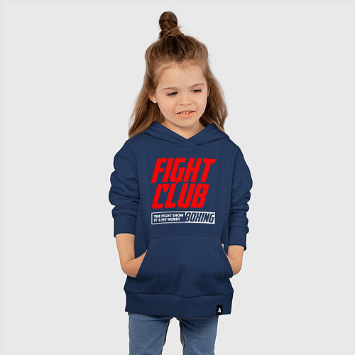 Детская толстовка-худи Fight club boxing / Тёмно-синий – фото 4