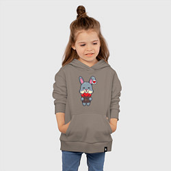 Толстовка детская хлопковая Кролик и сердечки, цвет: утренний латте — фото 2