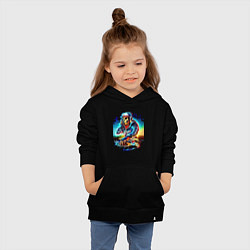 Толстовка детская хлопковая Cool DJ - skull, цвет: черный — фото 2