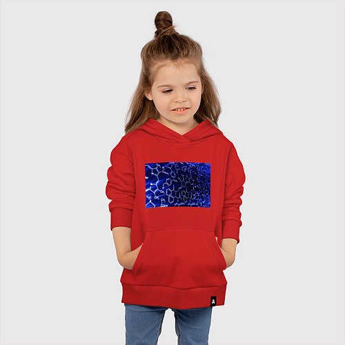 Детская толстовка-худи Графическая химия / Красный – фото 4