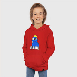 Толстовка детская хлопковая Радужные друзья Синий следит, цвет: красный — фото 2