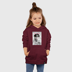Толстовка детская хлопковая Lee Know Stray Kids, цвет: меланж-бордовый — фото 2