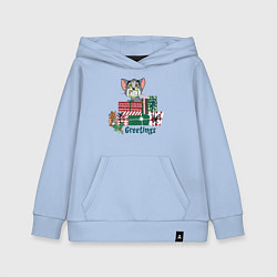 Толстовка детская хлопковая Creetings, цвет: мягкое небо